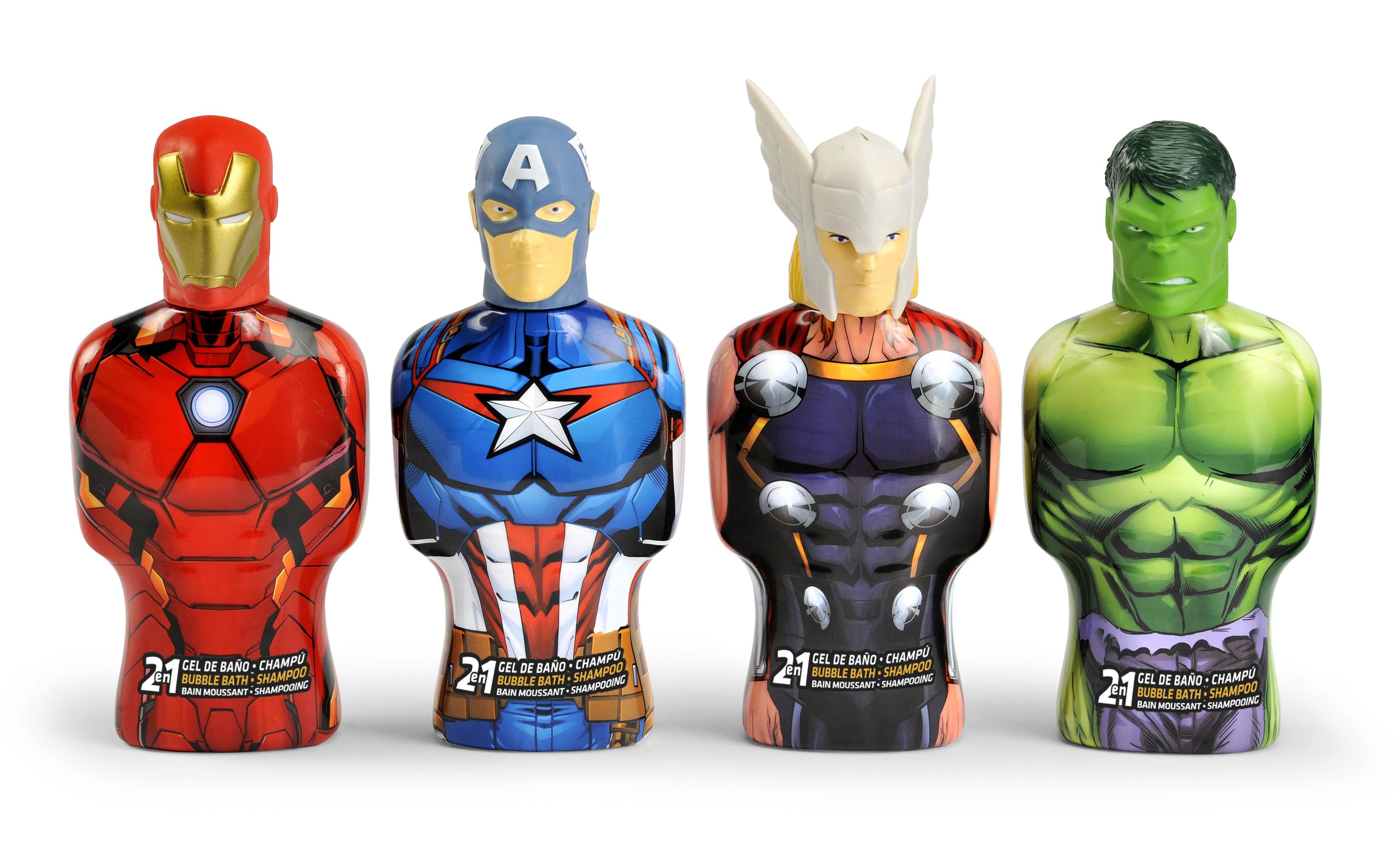 Avengers 2 in 1 Bubblebath-Shampoo Figure 350 ml