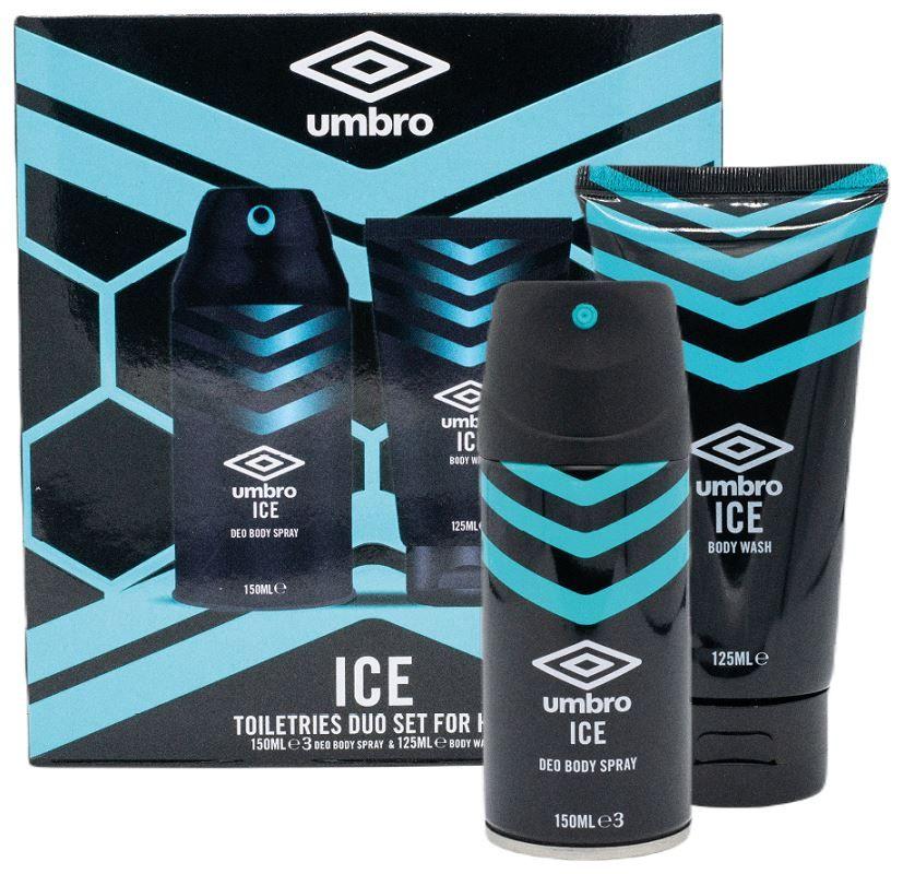 Umbro Toiletries Duo Set 150ml Bodywash and 150ml Bodyspray - Ice