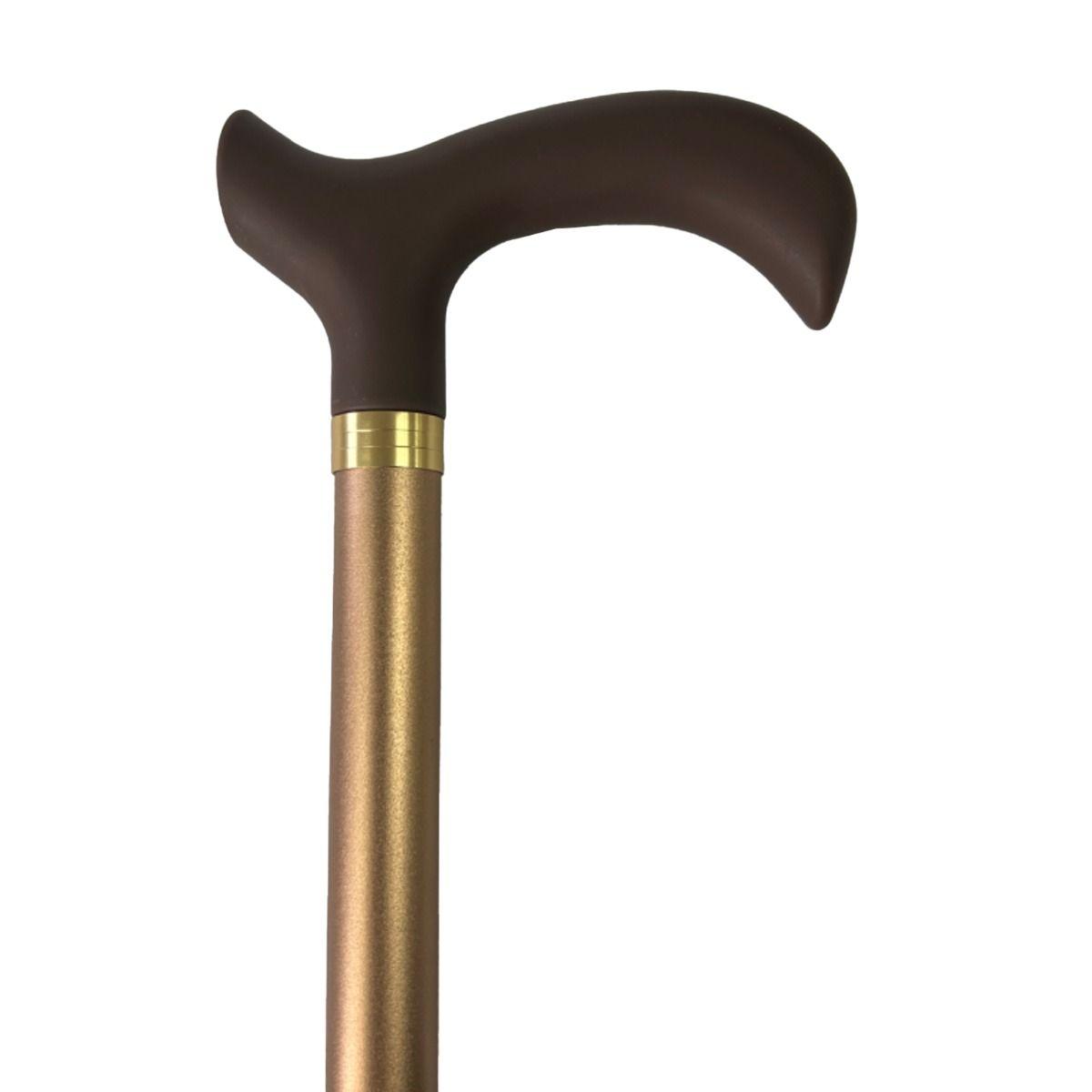 Luxe Rose Gold Walking Stick Height Adjustable Derby Handle