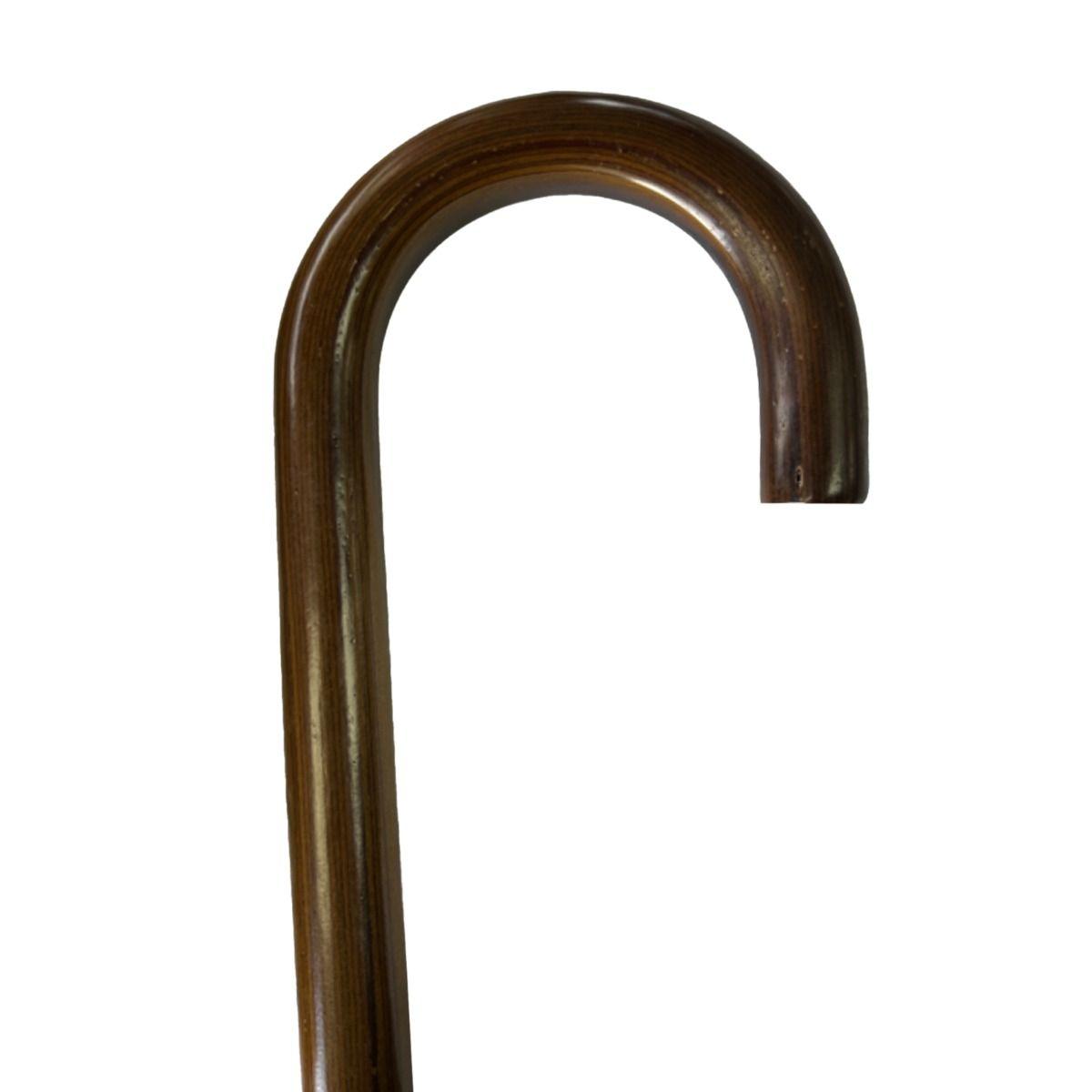 Brown Walking Stick Wooden Crook Handle