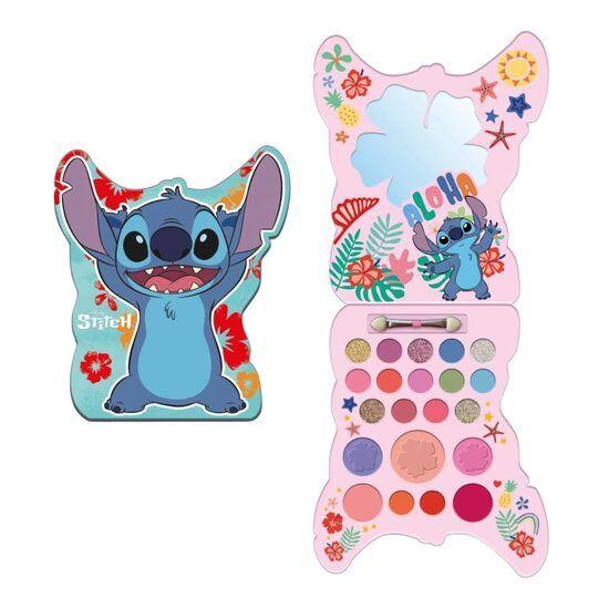 Stitch Make-up Palette for Girls - Complete Make-up Kit with Eye Shadows, Blusher, Lip Gloss, Brush, and Mirror