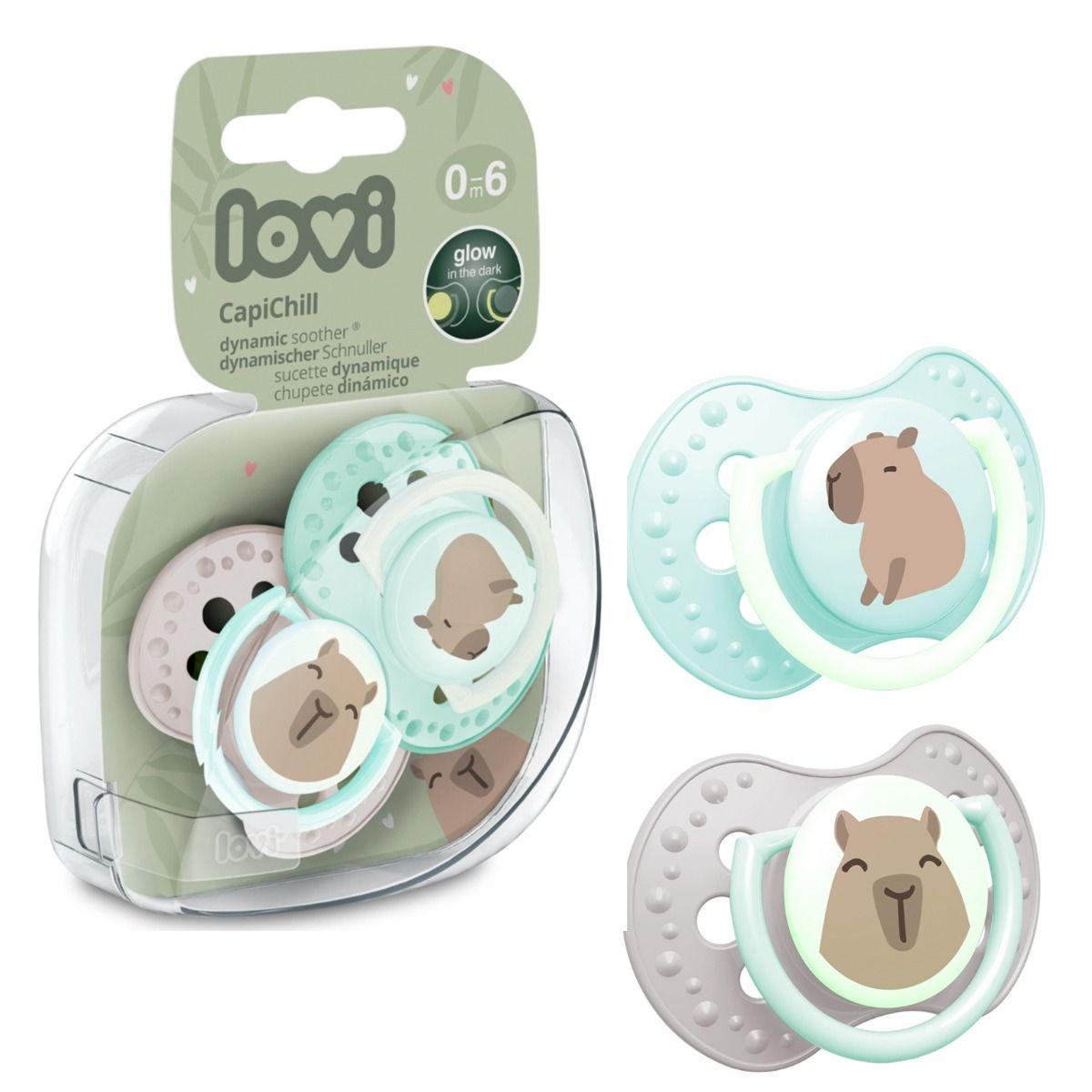 LOVI Silicone Dynamic Soother 0-6m 2 pcs CapiChill Boy