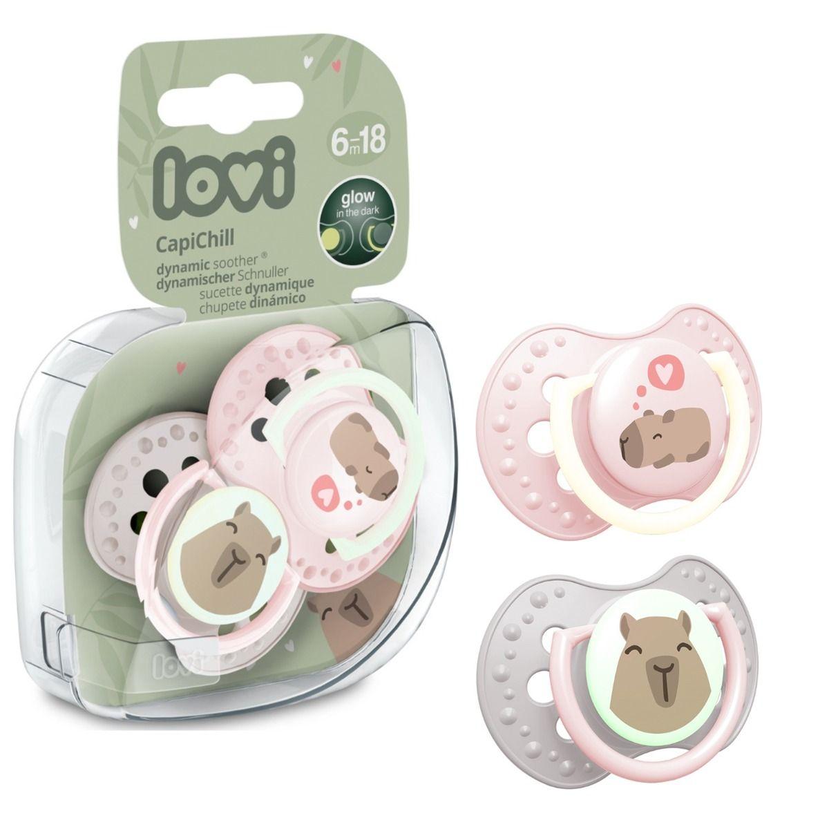 LOVI Silicone Dynamic Soother 6-18m 2 pcs CapiChill Girl