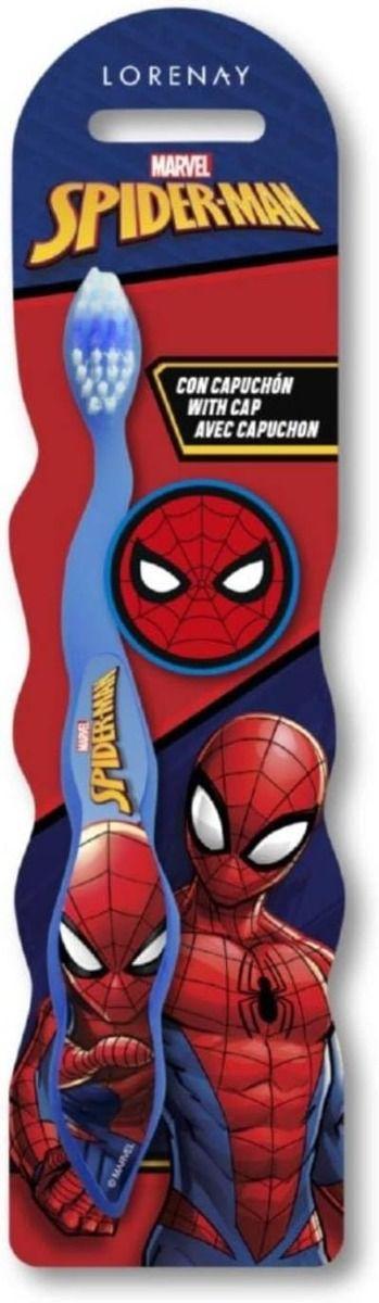Marvel Spiderman Kids Toothbrush with Protection Cap, Comfortable Handle and Soft Bristles for Ages 3+