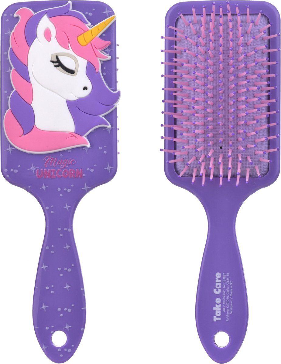 Unicorn Rectangular Detangling Hair Brush for All Hair Types