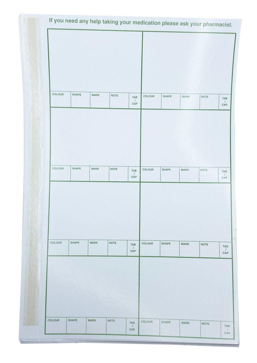 720-LBLFLAPS-EB WEEKLY PILL PACK LABEL FLAPS - EASYBLIST