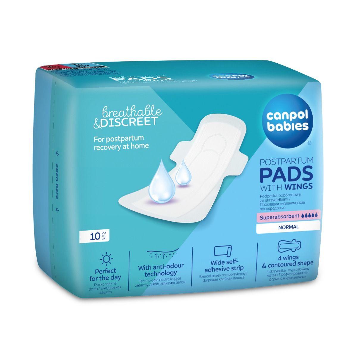 Canpol babies Discreet Postpartum Pads With Wings Day