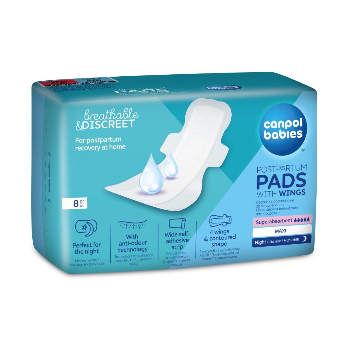 Canpol babies Discreet Postpartum Pads With Wings Night