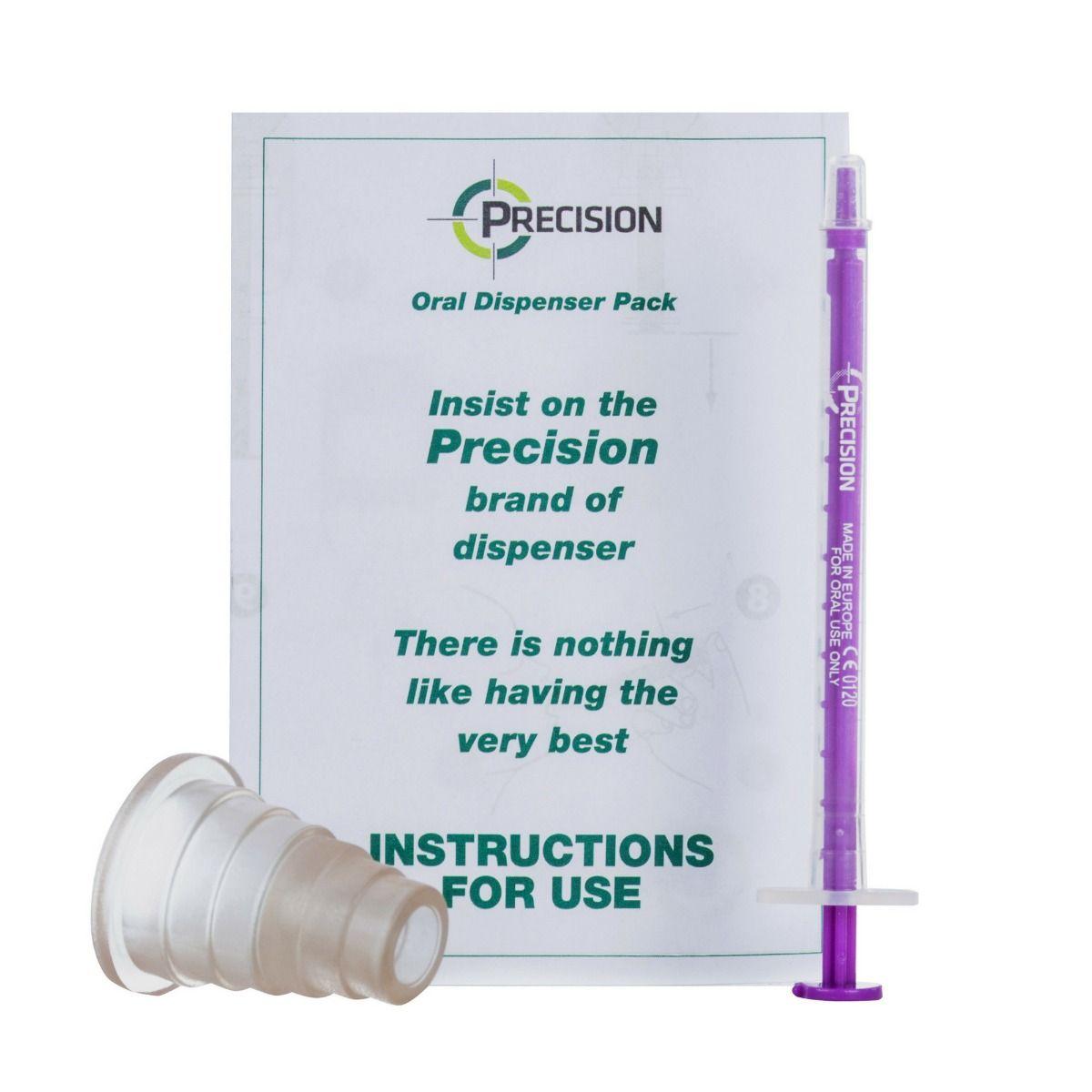 Precision  Purple Oral Syringes - 1ml - With Bung & Instruction Leaflet
