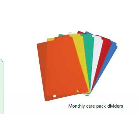 CN04-B Monthly Care Pack CONCISE Dividers Blue (50)