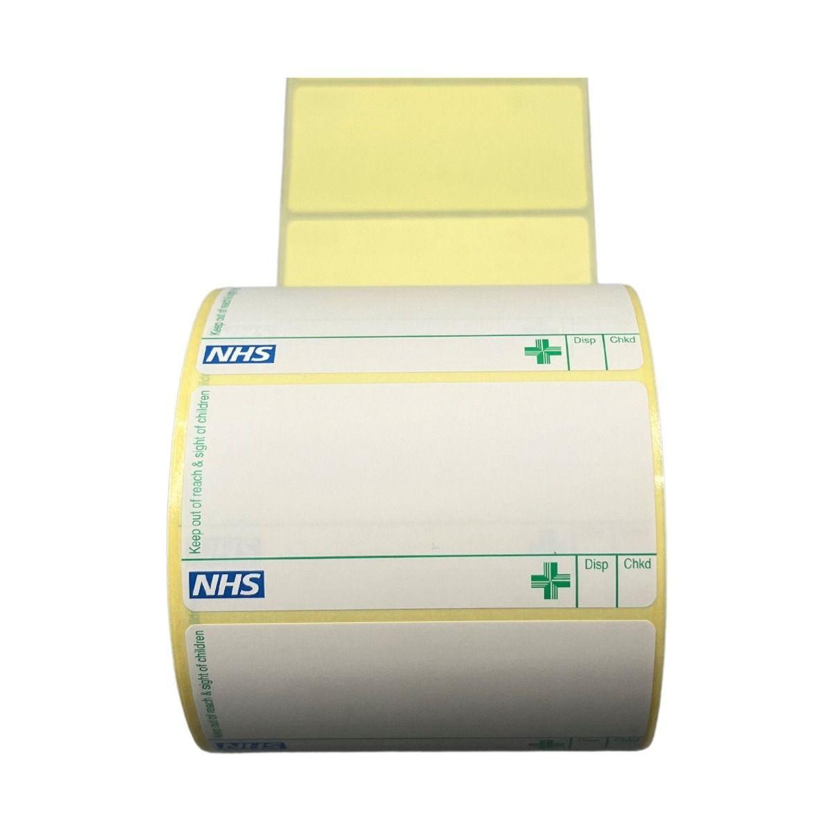 DBCB7236(30) NHS Dispensed By/ Checked By Labels 72 x 36 mm - Bulk Pack