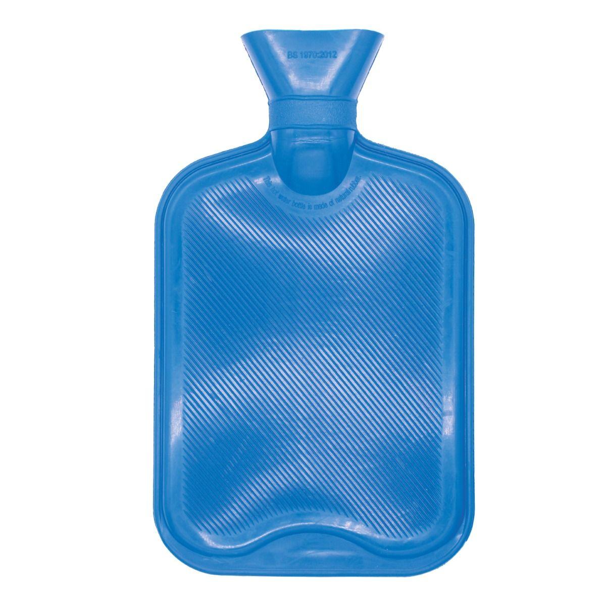Fortuna Hot Water Bottle Plain Blue
