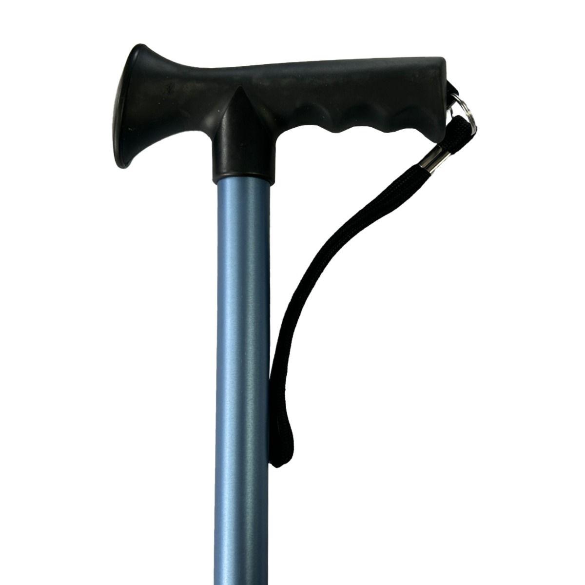 Sky Blue Matt Walking Stick Height Adjustable T-Handle
