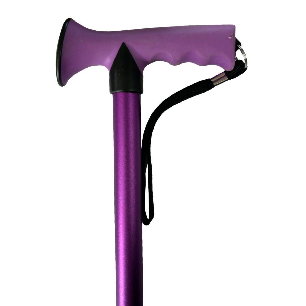 Purple Walking Stick Height Adjustable T-Handle