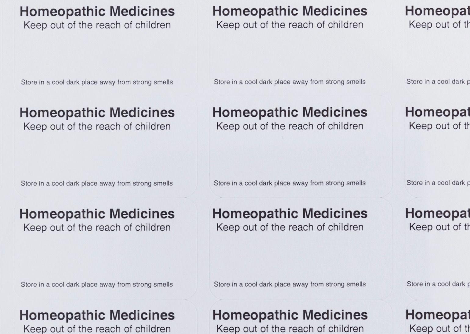 HOML65 Status Homeopathic Labels 65 To Sheet Printed