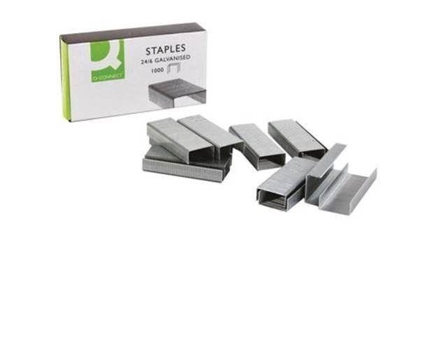 Q-Connect 24/6 Metal Precision Engineered Staples (1000 Pack) KF01278