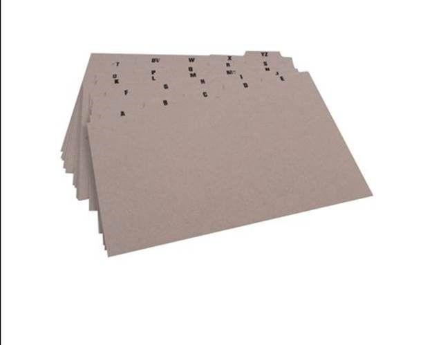 Q-Connect Guide Card 203x127mm A-Z Buff (25 Pack) KF35209