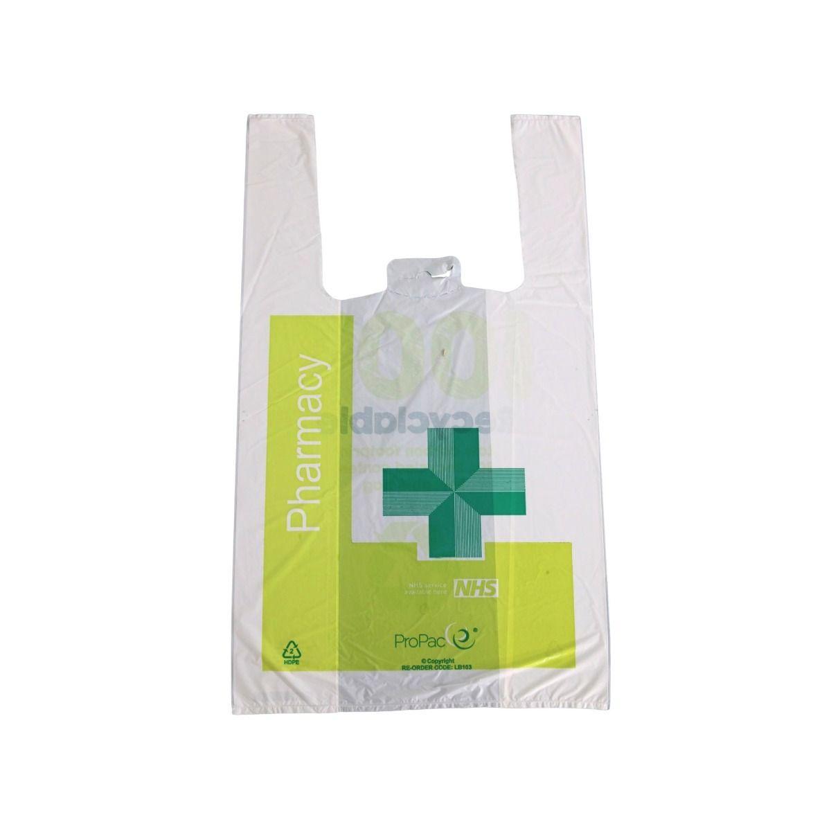ProPac  Lightweight Plastic Carrier Bags NHS - h400 x w220 x g134mm