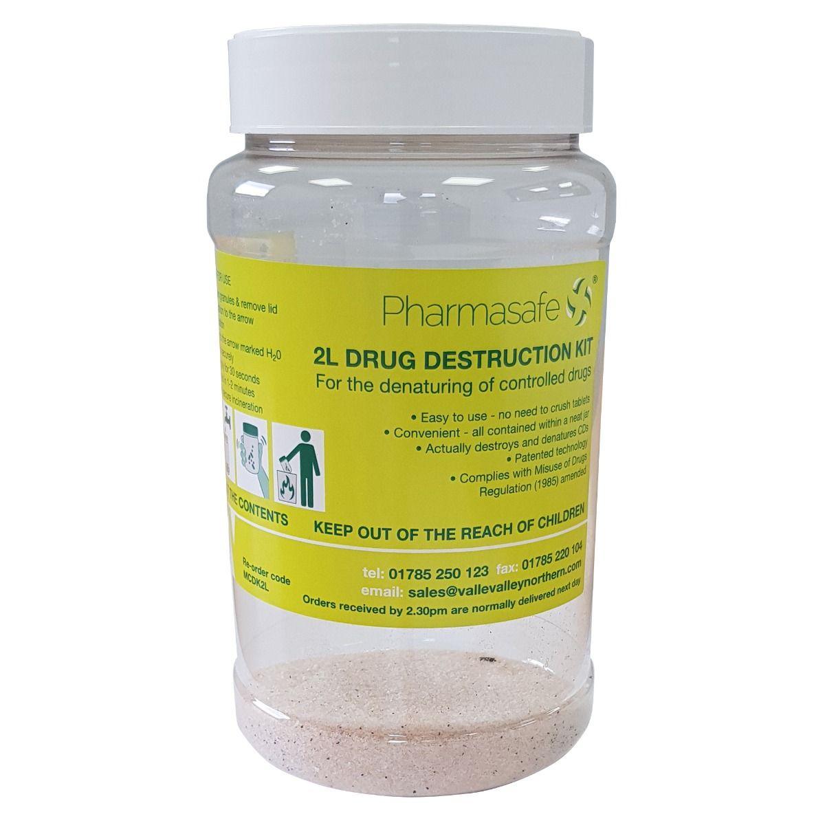 Pharmasafe Controlled Drug Denaturing Destruction Kits - 2L