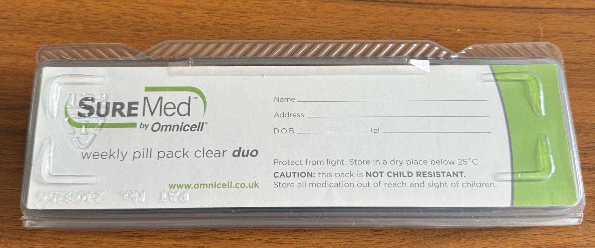 N55-D Weekly Pill Pack Clear DUO (100)