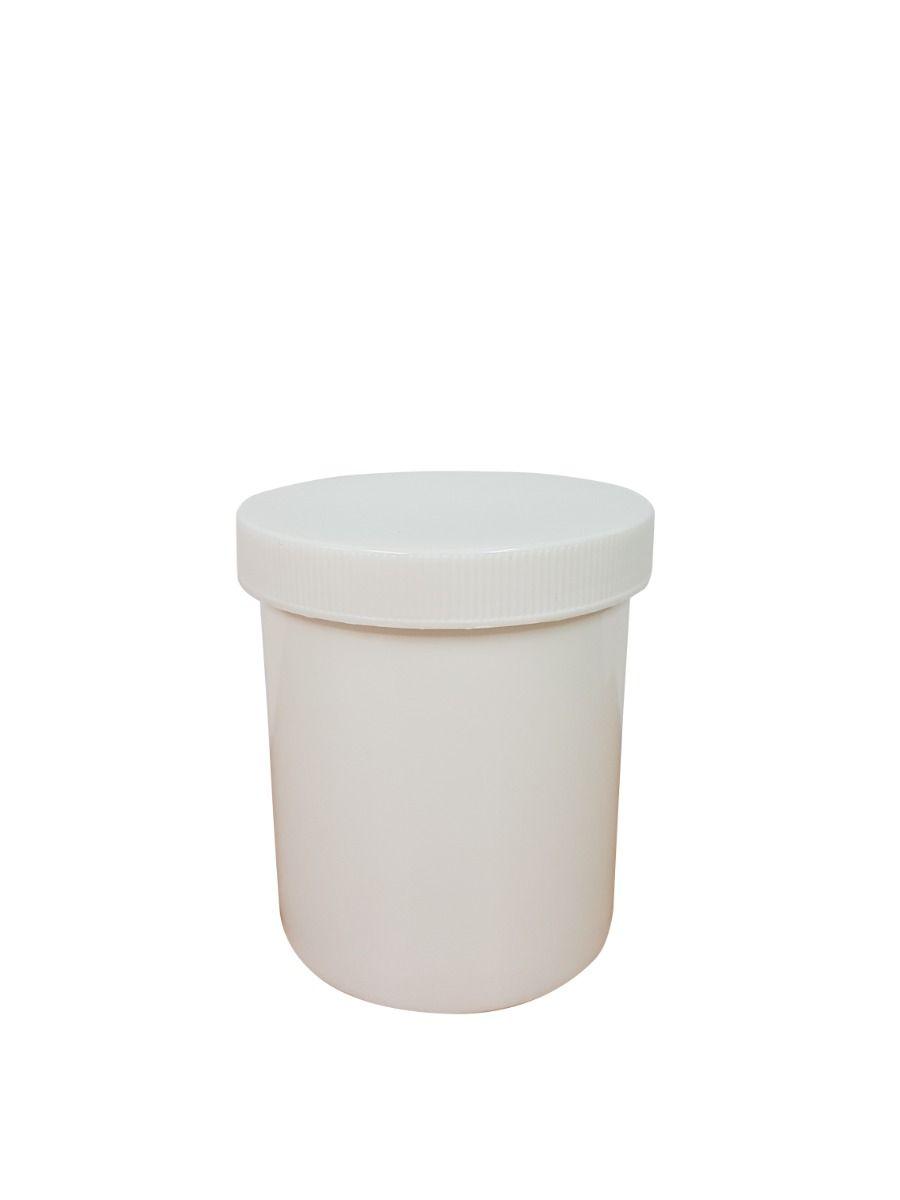 White Plastic Ready Capped Ointment Pots - 300gm 500ml -  Straight Sided Jar With Screw Lid