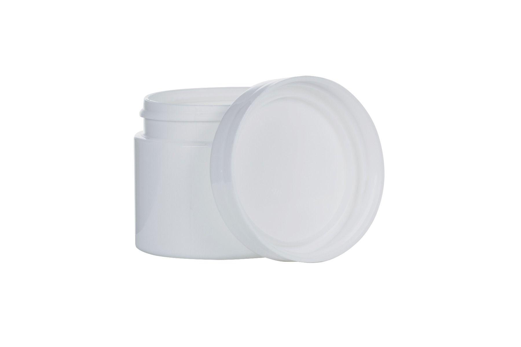 Plastic Ready Capped Ointment Jars - 50ml  Straight Sided Jar With Screw Lid