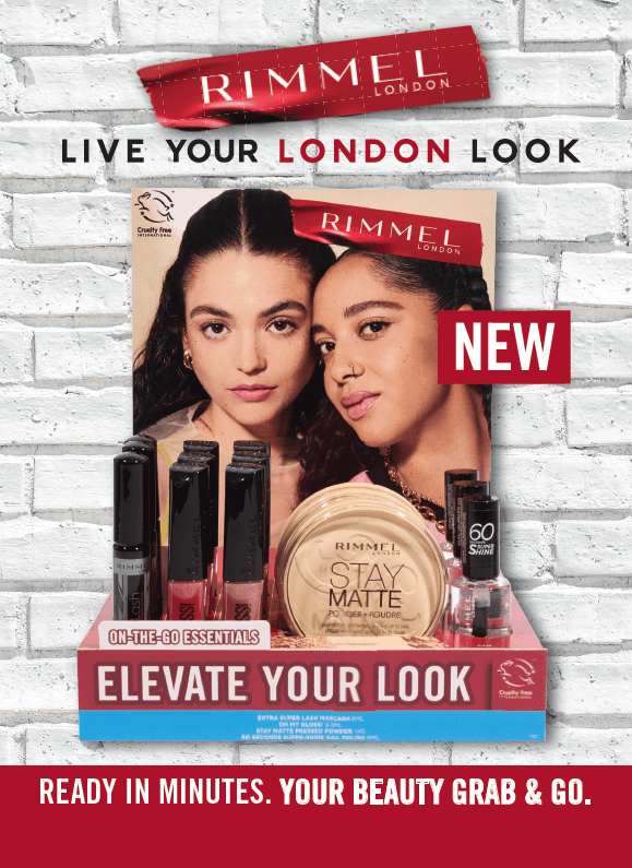 RIMMEL Pre-filled Mixed Tray Counter Unit