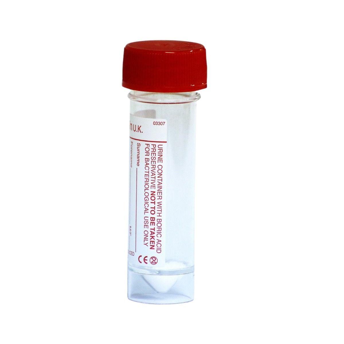 Sample Bottle - BULK 8x50 Thin 30ml With Boric Acid  Universal Specimen Urine Container