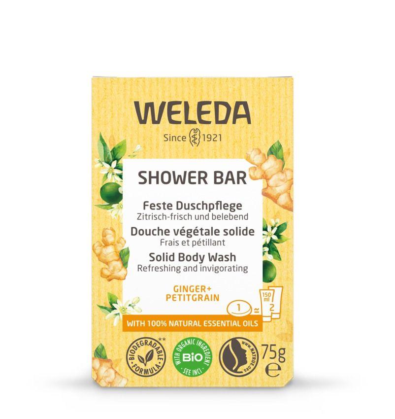 Weleda Shower Bar Solid Body Wash Ginger & Petitgrain 75g