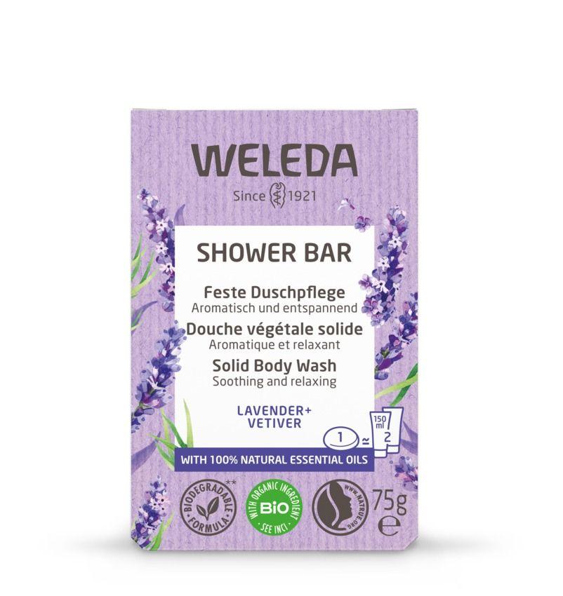 Weleda Shower Bar Solid Body Wash Lavender & Vetiver 75g