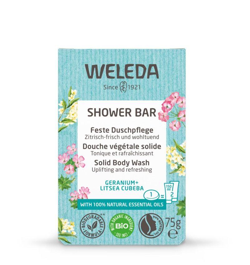 Weleda Shower Bar Solid Wash Geranium & Litsea Cubeba 75g