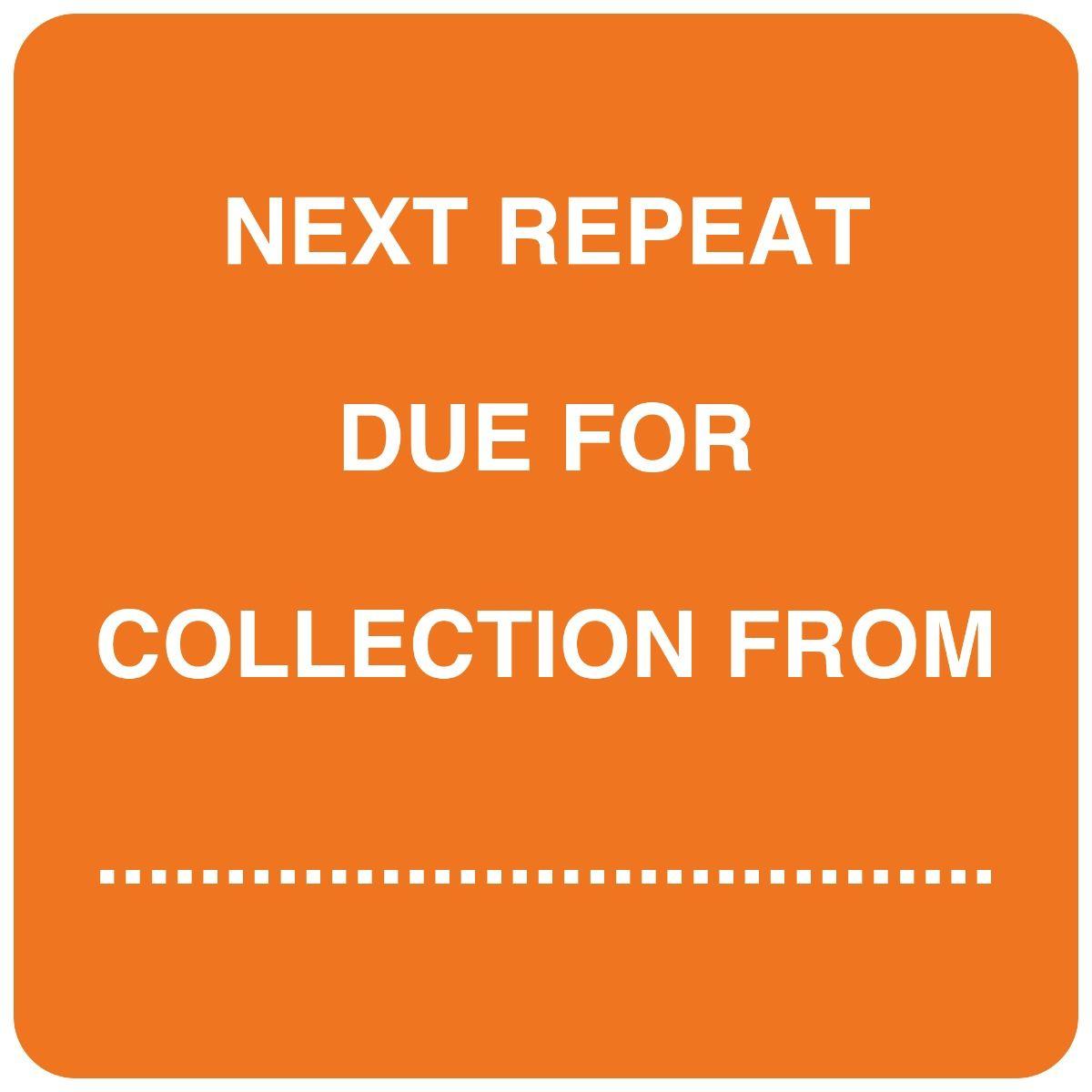 WD-NRDL Status Next Repeat Due for Collection From... Labels