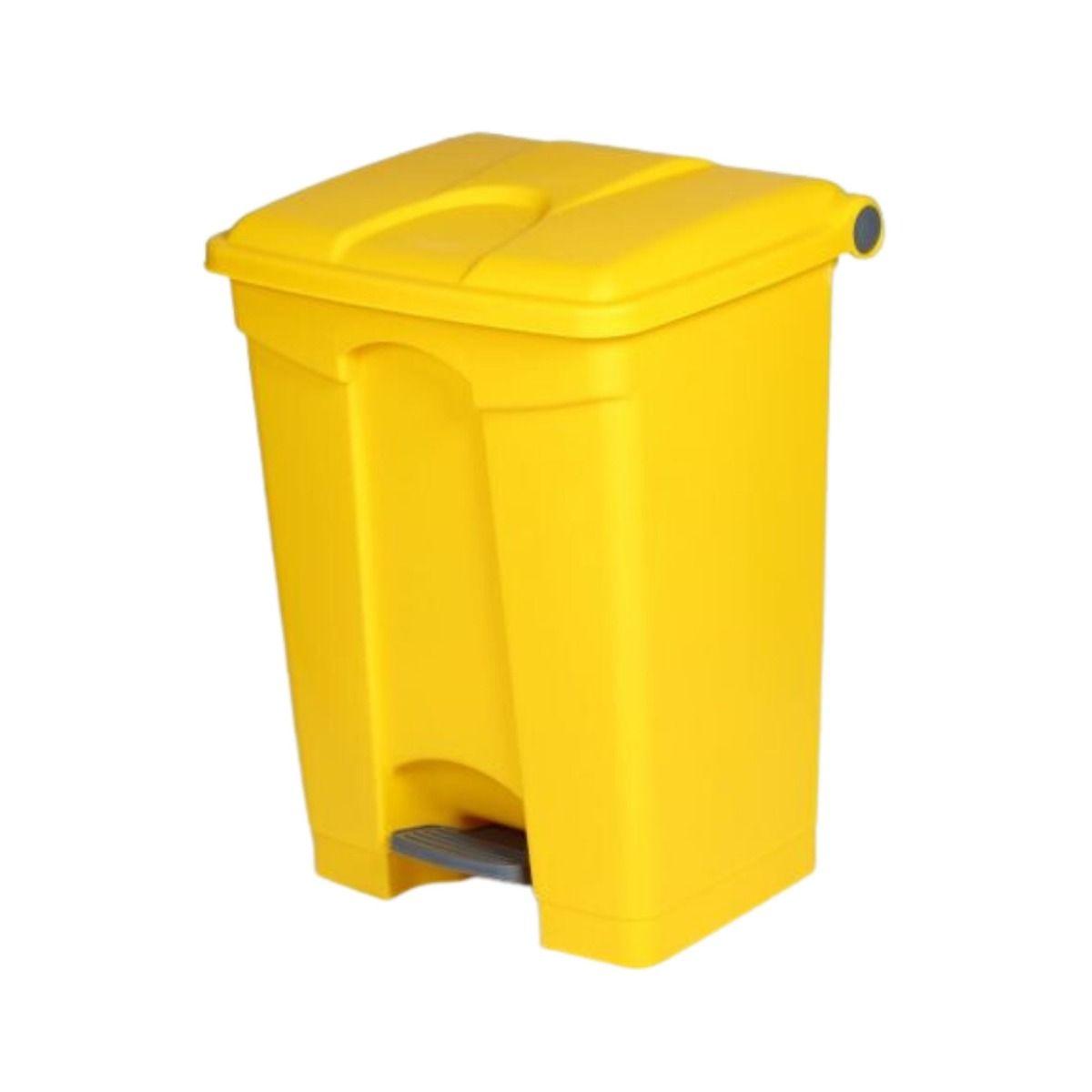 Sackholder Yellow 70 litre Plastic Step On Pedal Operated Bin Container