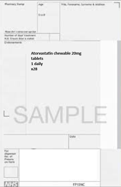 Atorvastatin Prescription Example