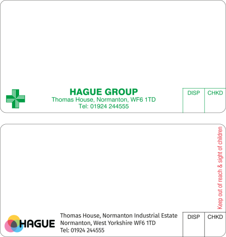 Hague Bespoke Pharmacy Labels